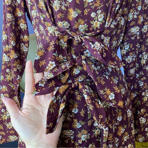 Vintage 90s Jamie Brooke Floral Boho Maxi Dress Size Medium - Picture 2 of 10